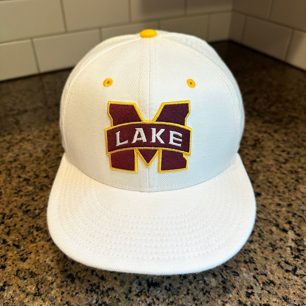 Nike True Dri-FIT Lake High School M Logo Fitted Hat White S/M